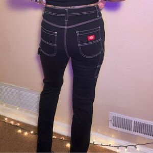 Dickies Black Straight Leg Jeans for Women